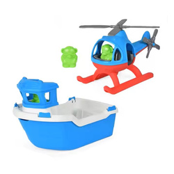Helikopter i Łódź zabawka na plażę do wody i kąpieli w wannie