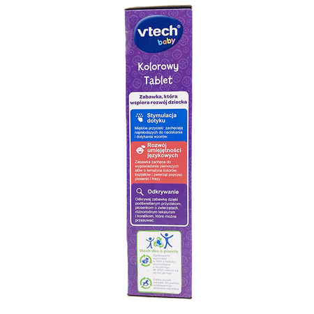 VTECH Kolorowy Tablet nauka kolorów kształtów piosenek zwierząt