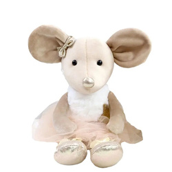 PLUSZOWA MYSZKA W SPÓDNICY TIULOWEJ BŁYSZCZĄCE DODATKI MASKOTKA