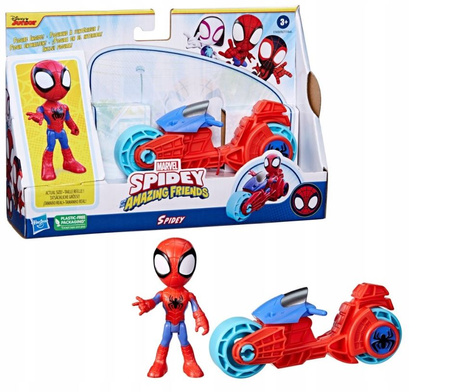 Figurka Spidey i jego przyjaciele Spidey z motocyklem Marvel Hasbro 