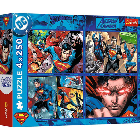 Puzzle 4x250 el. Odwaga Supermana Trefl