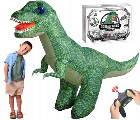 DINOZAUR POMPOWANY ZDALNIE STEROWANY CHODZĄCY 90 CM DLA DZIECI 