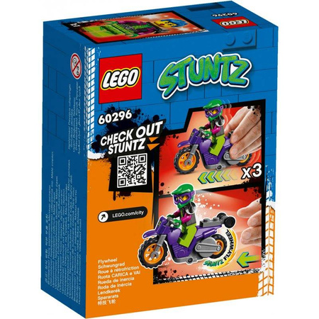 Klocki LEGO 60296 City Wheelie na motocyklu kaskaderskim