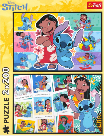 Puzzle 2x200 elementów Wesołe życie Stitcha Trefl