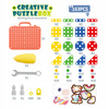CREATIVE PUZZLE KLOCKI 3D JEDNOROŻEC DO SKRĘCANIA W WALIZCE Z NARZĘDZIAMI