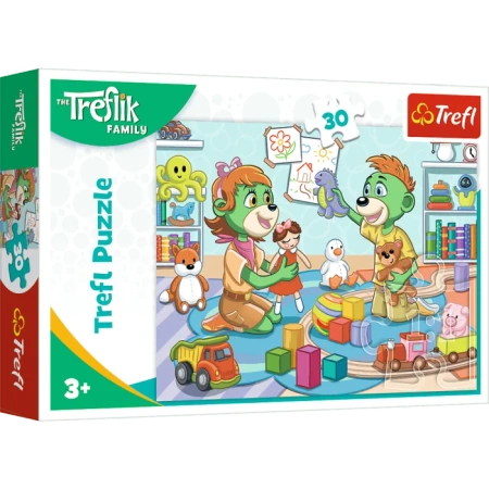 Puzzle 30 elementów Radosna Rodzina Treflików Trefl