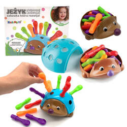 GRA ZRĘCZNOŚCIOWA EDUKACYJNA SORTER UKŁADANKA NAUKA LICZENIA KOLORÓW JEŻ