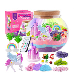 Terrarium świecące jednorożec światło LED 13 kolorów kreatywny lampka nocna