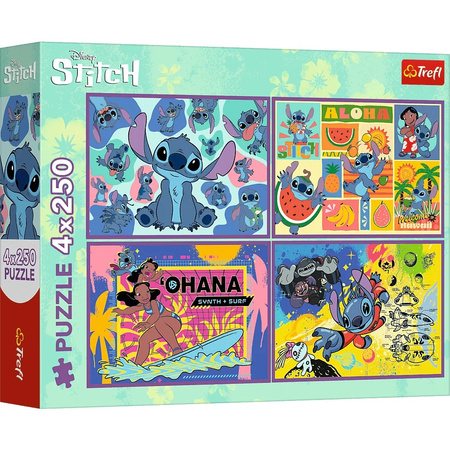 Puzzle 4w1 Lilo i Stitch 4x250 el. Niezwykły Stitch Trefl