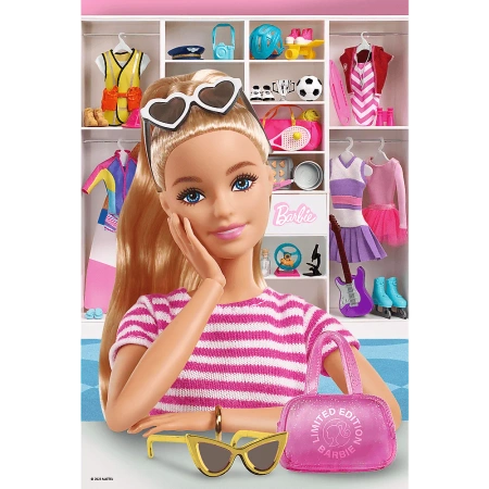 Puzzle 100 elementów Poznaj Barbie Trefl