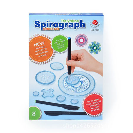 Spirograf z 3 długopisami Duży kreatywny zestaw do rysowania wzorów