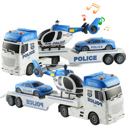 LAWETA POLICJA AUTO CIĘŻARÓWKA HELIKOPTER ŚWIATŁO DŹWIĘK 53CM