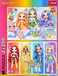 Puzzle 2x200 elementów Tęczowe Lalki Rainbow High Trefl