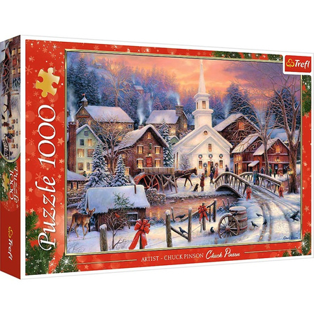 Puzzle Białe Święta 1000 elementów Trefl