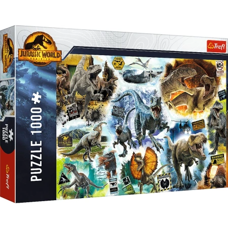 Puzzle 1000 el Na tropie dinozaurów Jurrasic World Trefl