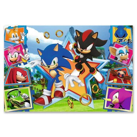 Puzzle 100 elementów Poznaj Sonica Sonic Trefl