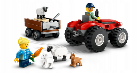 LEGO CITY 60461 Czerwony traktor z przyczepą i owcą