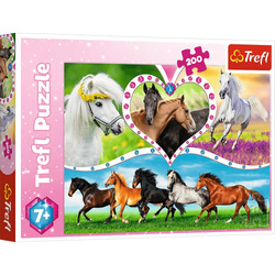 Puzzle 200 elementów układanka piękne konie Trefl