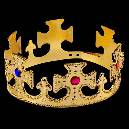 KORONA KRÓLA ZŁOTA Z DIAMENTAMI ROZKŁADANA REGULOWANA  