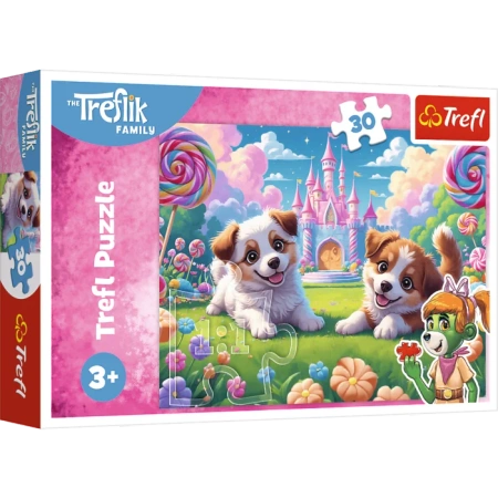 Puzzle 30 elementów Świat pełen uśmiechu Rodzina Treflików Trefl
