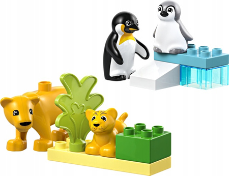 LEGO DUPLO 10442 Rodziny dzikich zwierząt pingwiny i lwy