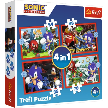 Puzzle 4w1 Przygody Sonica Trefl