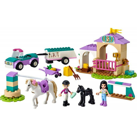 Klocki LEGO 41441 Friends Szkółka jeździecka i przyczepa dla konia