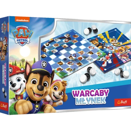 Gra planszowa Warcaby i Młynek Psi Patrol