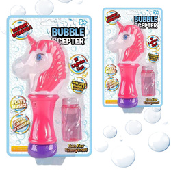 Aparat do baniek jednorożec z muzyką i światłem 20 cm