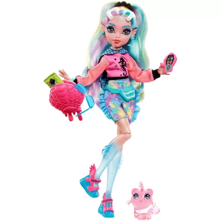 Monster High Lalka podstawowa Lagoona Blue + zwierzątko HHK55