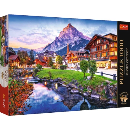 Puzzle 1000 el. Alpejskie miasteczko, Szwajcaria Trefl