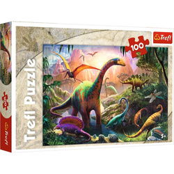 TREFL Puzzle 100 elementów Świat dinozaurów dinozaury