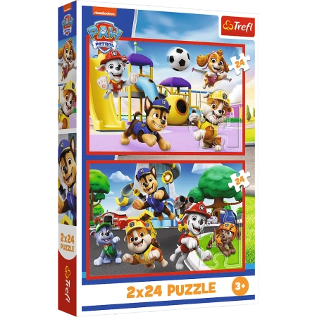 Puzzle Psi Patrol 2 x 24 el. Psi dzień zabaw Trefl