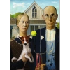 Puzzle 500 elementów American Gothic Psia Edycja Trefl