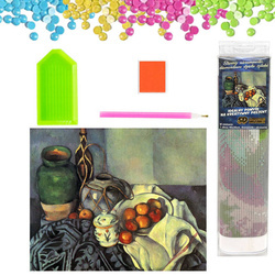 DIAMENTOWA MOZAIKA HAFT DZBANY OWOCE MARTWA NATURA 30X40CM