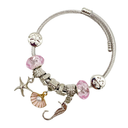 Bransoletka dziecięca z zawieszkami charms zestaw eleganckie opakowanie