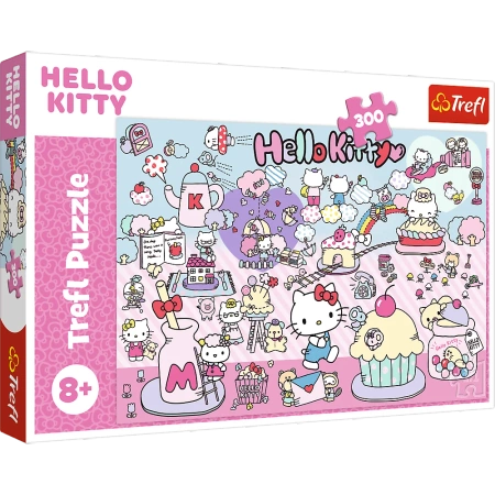 Puzzle Hello Kitty 300 elementów Poznaj świat Hello Kitty Trefl