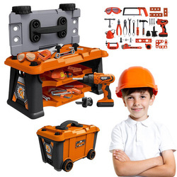 ZESTAW NARZĘDZIA WARSZTAT W WALIZCE 65 ELEMENTÓW ROZKŁADANY STOLIK