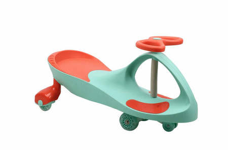 Jeździk Grawitacyjny Swing Car model 8097 Kauczukowe Koła LED mięta-malina Hot Hit