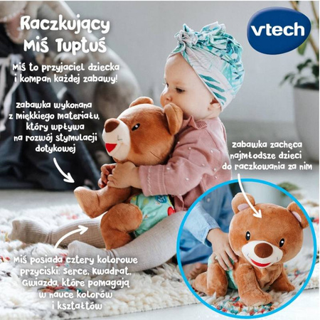 Raczkujący Miś Tuptuś interaktywny pluszowy do nauki raczkowania