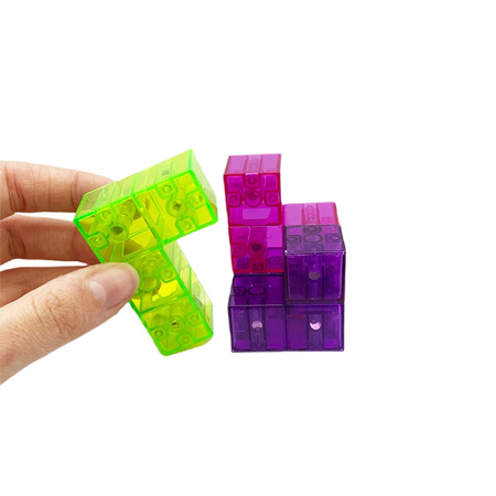 Magiczne kostki magnetyczne przestrzenne kolorowe układanka 9 elementów 3d 