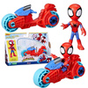 Figurka Spidey i jego przyjaciele Spidey z motocyklem Marvel Hasbro 