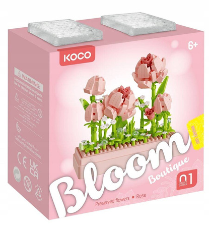 KOCO KLOCKI KONSTRUKCYJNE KWIATY RÓŻE 349EL 02082