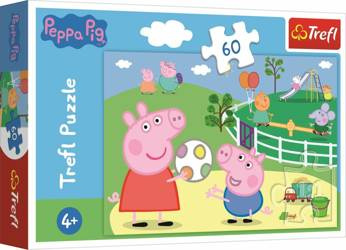 Puzzle 60 elementów zabawy w gronie przyjaciół Świnka Peppa Trefl