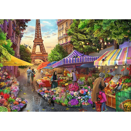 Puzzle 1000 el. Targ kwiatowy Paryż Trefl