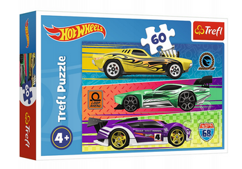Puzzle 60 elementów wyścigi Hot Wheels