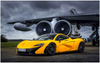 DIAMENTOWA MOZAIKA HAFT DIAMENTOWY ŻÓŁTE AUTO SPORTOWE MCLAREN P1 LOTNISKO