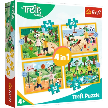 Puzzle 4w1 Trefliki na wakacjach Trefl