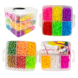 Gumki recepturki 4500 w kuferku organizer do tworzenia bransoletek biżuterii