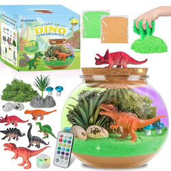 Terrarium świecące dinozaur światło LED 13 kolorów kula lampka nocna